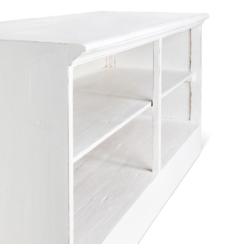 Lovecup Vintage Bar Counter, Antique White Finish L187