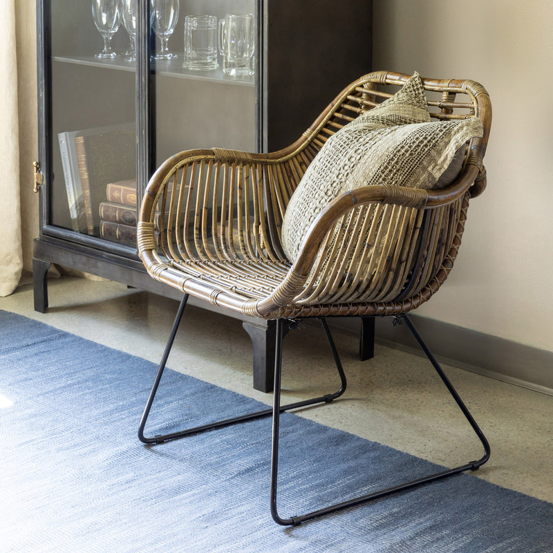 Lovecup Modern Iron Rattan Accent Chair L003 LOVECUP Lovecup