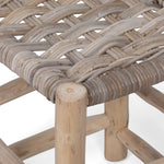 Teak and Rattan Woven Stool L213