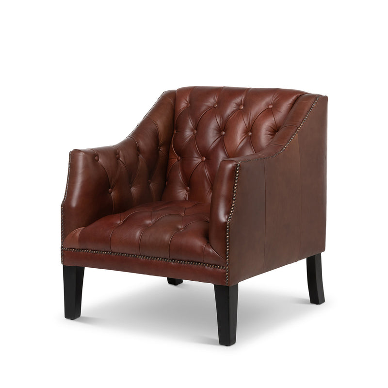 Lovecup Mahogany Leather Library Chair L068