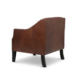 Lovecup Mahogany Leather Library Chair L068