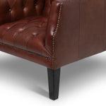 Lovecup Mahogany Leather Library Chair L068