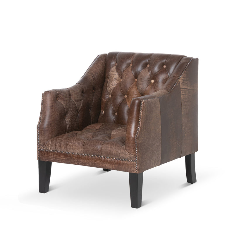 Lovecup Larkin Tufted Leather Club Chair L166