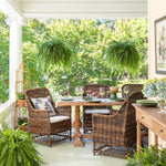 Lovecup Rattan Terrace Chair with Burlap Cushion L146