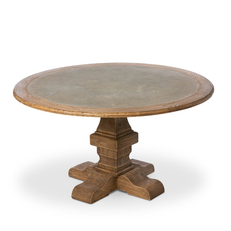 Lovecup Aged Zinc Round Dining Table L093