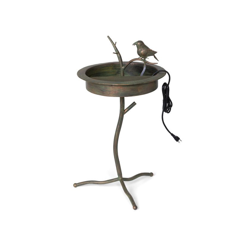 Lovecup Little Wren Copper Finish Electric Birdbath Fountain L186