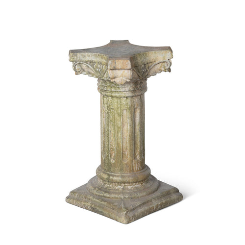 Lovecup Courtyard Garden Classic Antiqued Pedestal 24" L193
