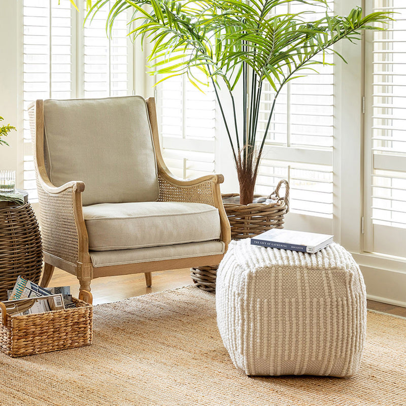 Lovecup Indoor/Outdoor Eco-Friendly Nubby Pattern Pouf L156