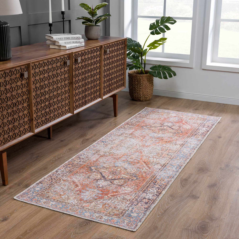 Eira Distressed Washable Area Rug