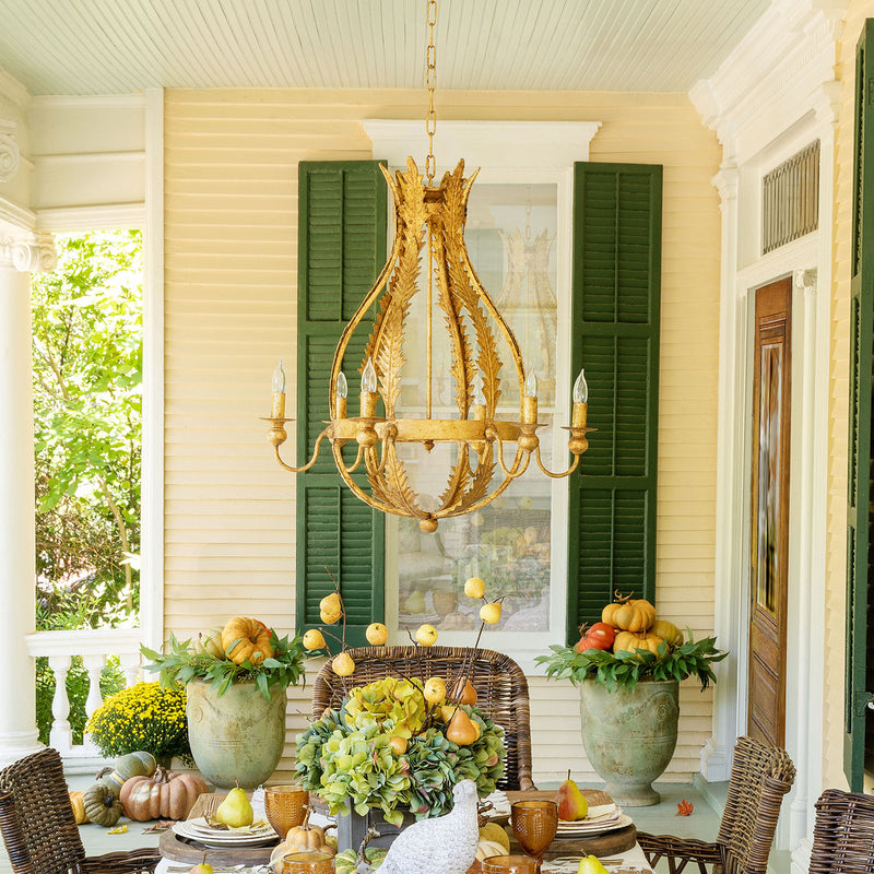 Lovecup Antique Gold Southern Classic Chandelier L159