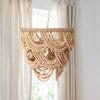 Natural Wood Beaded Chandelier L173