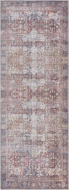 Rust Elki Vintage Medallion Washable Area Rug