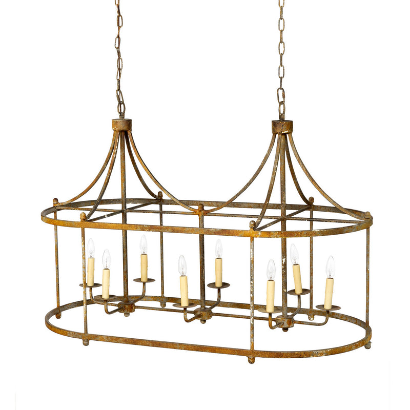 Lovecup Distressed Iron Finish Pavilion Chandelier L201W