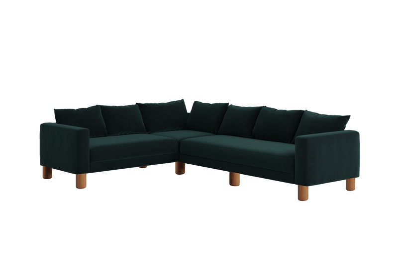 The Essential Corner Sectional (6 Seat) in Recycled Velvet