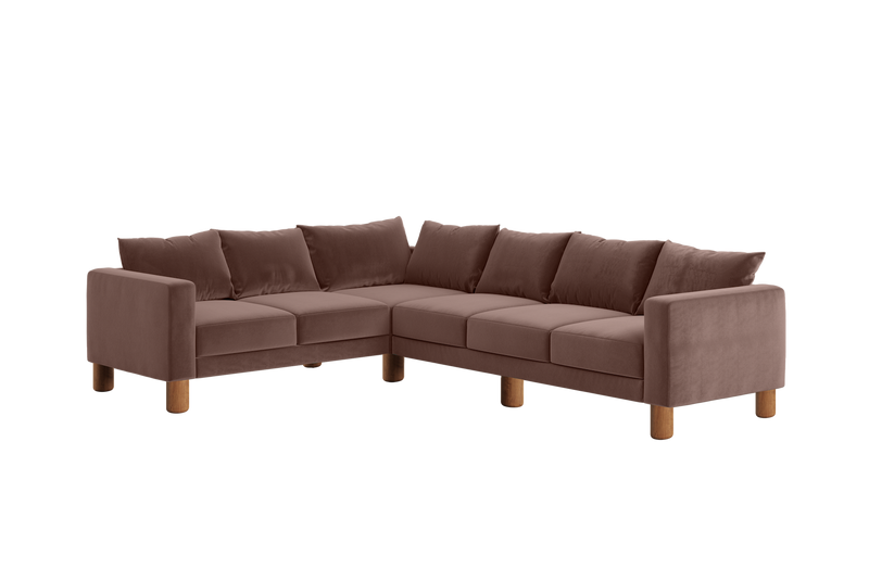 The Essential Corner Sectional (6 Seat) in Recycled Velvet