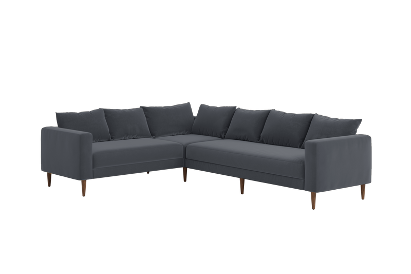The Essential Corner Sectional (6 Seat) in Recycled Velvet