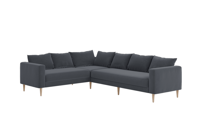 The Essential Corner Sectional (6 Seat) in Recycled Velvet
