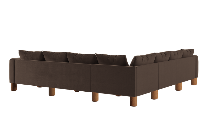 The Essential Corner Sectional (7 Seat) in Recycled Velvet