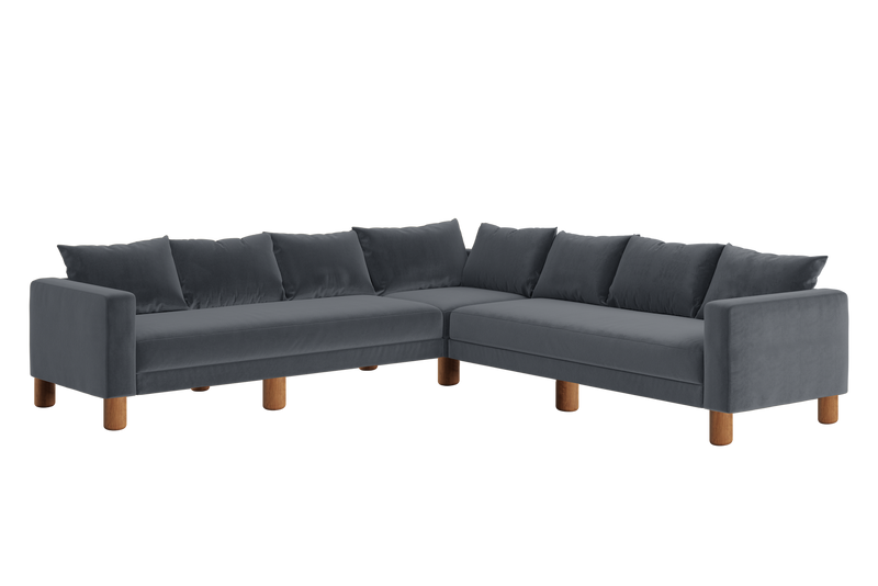 The Essential Corner Sectional (7 Seat) in Recycled Velvet