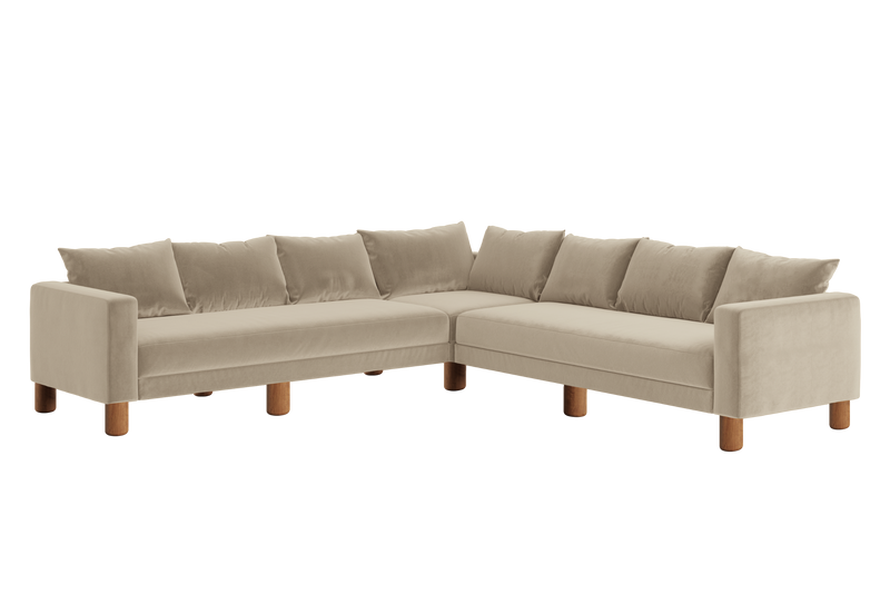 The Essential Corner Sectional (7 Seat) in Recycled Velvet