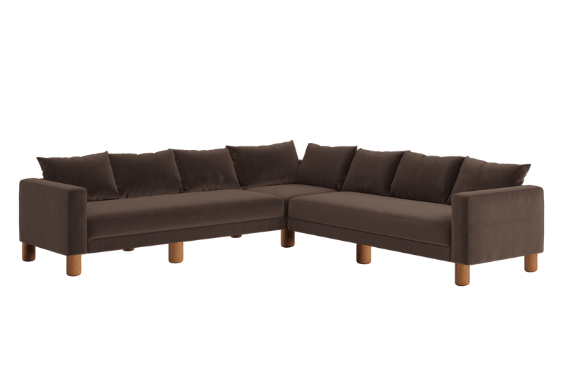 The Essential Corner Sectional (7 Seat) in Recycled Velvet