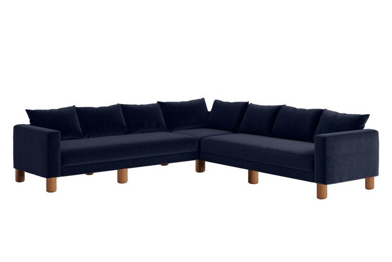 The Essential Corner Sectional (7 Seat) in Recycled Velvet