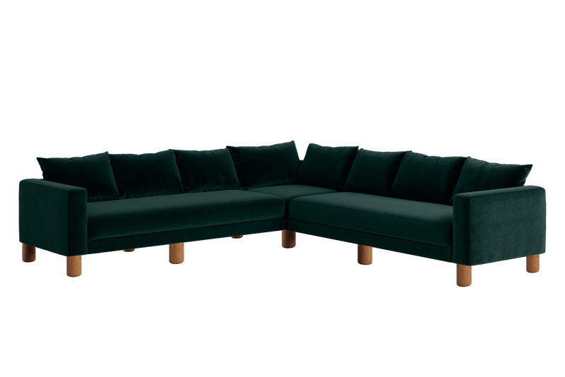 The Essential Corner Sectional (7 Seat) in Recycled Velvet