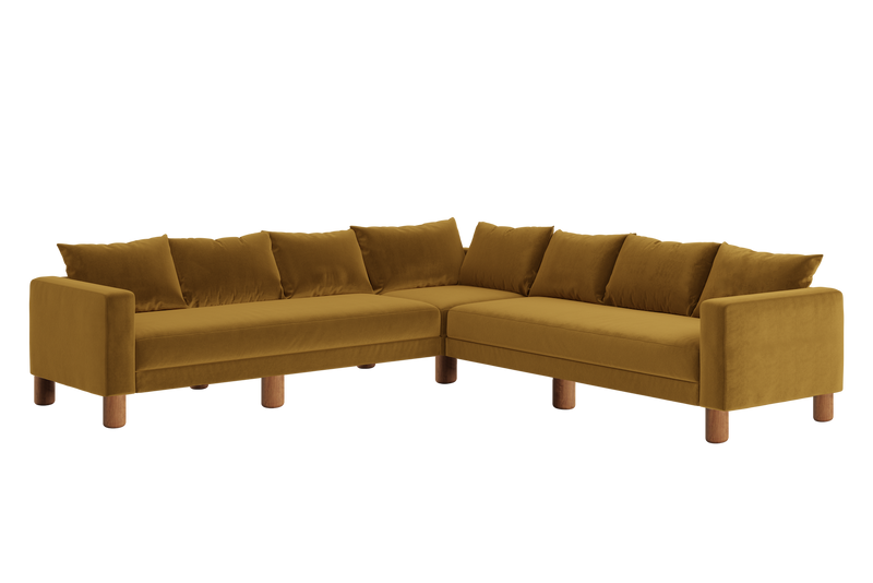 The Essential Corner Sectional (7 Seat) in Recycled Velvet