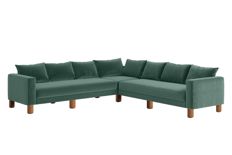 The Essential Corner Sectional (7 Seat) in Recycled Velvet