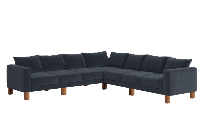 The Essential Corner Sectional (7 Seat) in Recycled Velvet