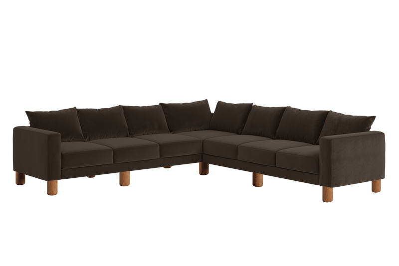 The Essential Corner Sectional (7 Seat) in Recycled Velvet