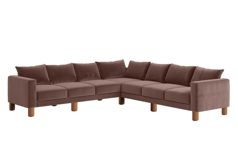 The Essential Corner Sectional (7 Seat) in Recycled Velvet