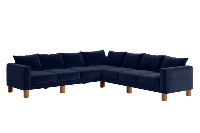 The Essential Corner Sectional (7 Seat) in Recycled Velvet