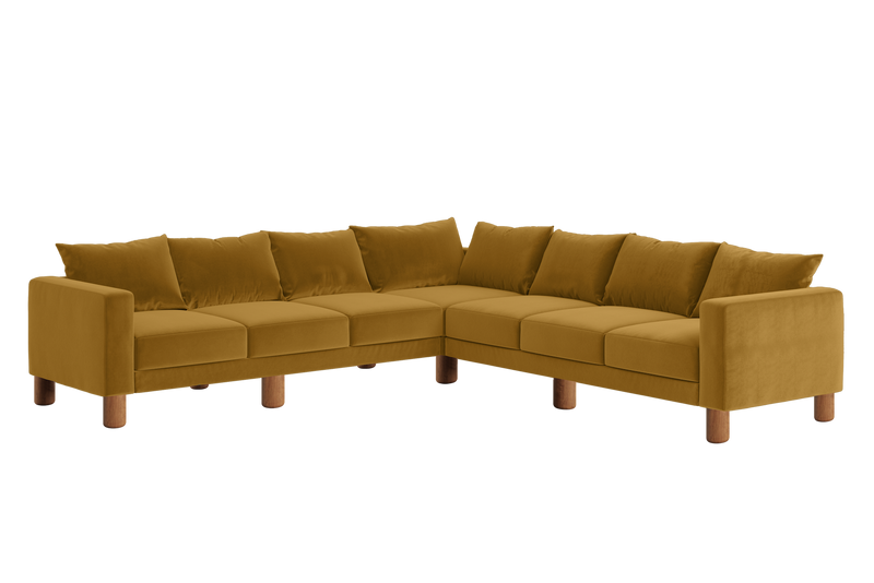 The Essential Corner Sectional (7 Seat) in Recycled Velvet