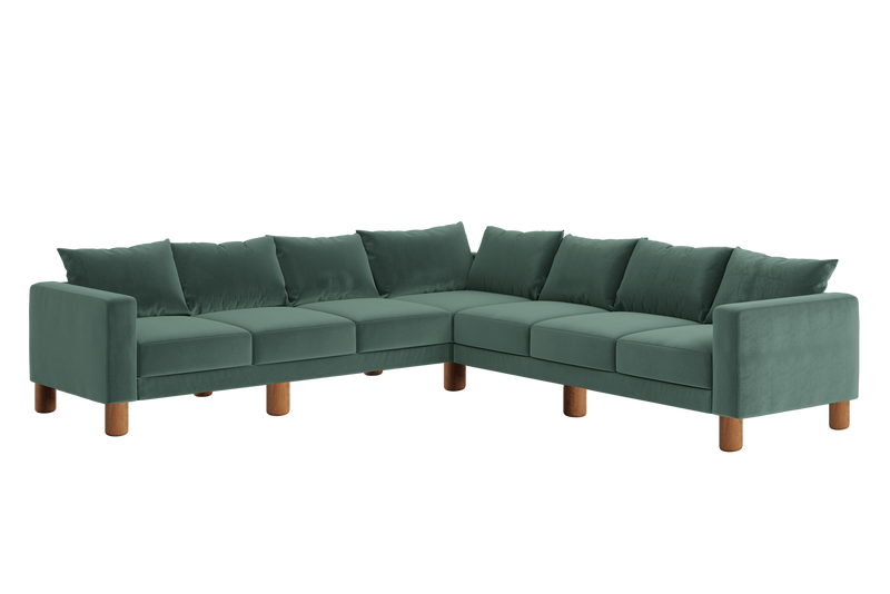 The Essential Corner Sectional (7 Seat) in Recycled Velvet