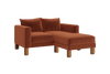 The Essential Loveseat Sectional in Recycled Velvet