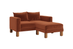 The Essential Loveseat Sectional in Recycled Velvet