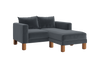 The Essential Loveseat Sectional in Recycled Velvet