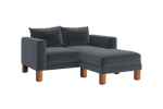 The Essential Loveseat Sectional in Recycled Velvet
