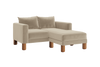 The Essential Loveseat Sectional in Recycled Velvet