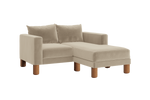 The Essential Loveseat Sectional in Recycled Velvet