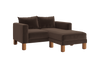 The Essential Loveseat Sectional in Recycled Velvet