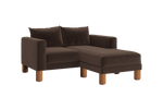 The Essential Loveseat Sectional in Recycled Velvet