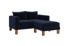 The Essential Loveseat Sectional in Recycled Velvet