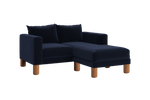 The Essential Loveseat Sectional in Recycled Velvet