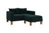 The Essential Loveseat Sectional in Recycled Velvet
