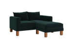 The Essential Loveseat Sectional in Recycled Velvet