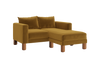 The Essential Loveseat Sectional in Recycled Velvet