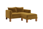 The Essential Loveseat Sectional in Recycled Velvet