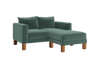 The Essential Loveseat Sectional in Recycled Velvet